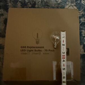 G40 Replacement LED Light Bulbs - 270K - 75 Pack. New in box